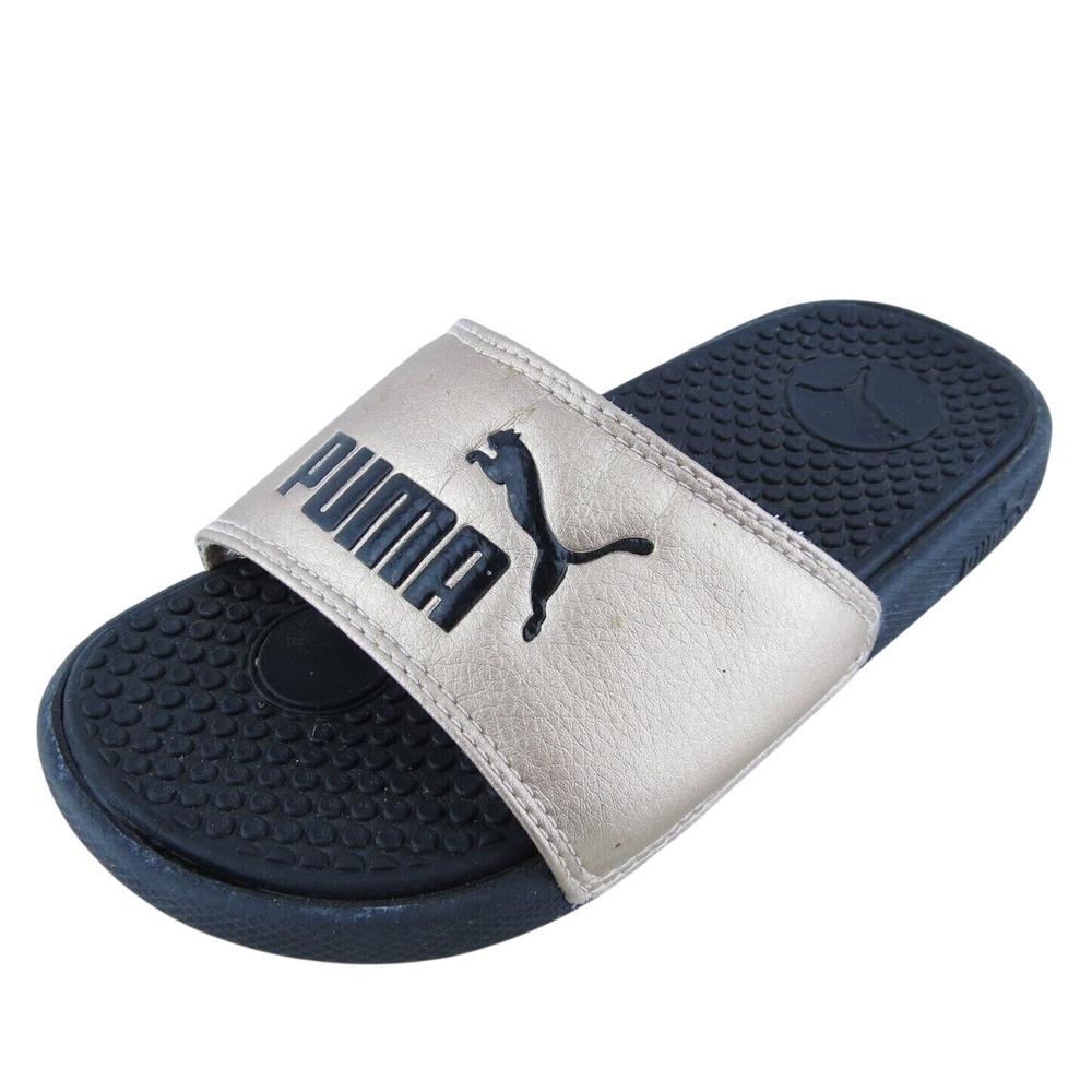 PUMA Boys Slide Shoes Rosegold Synthetic Slip On Size T 12 Medium